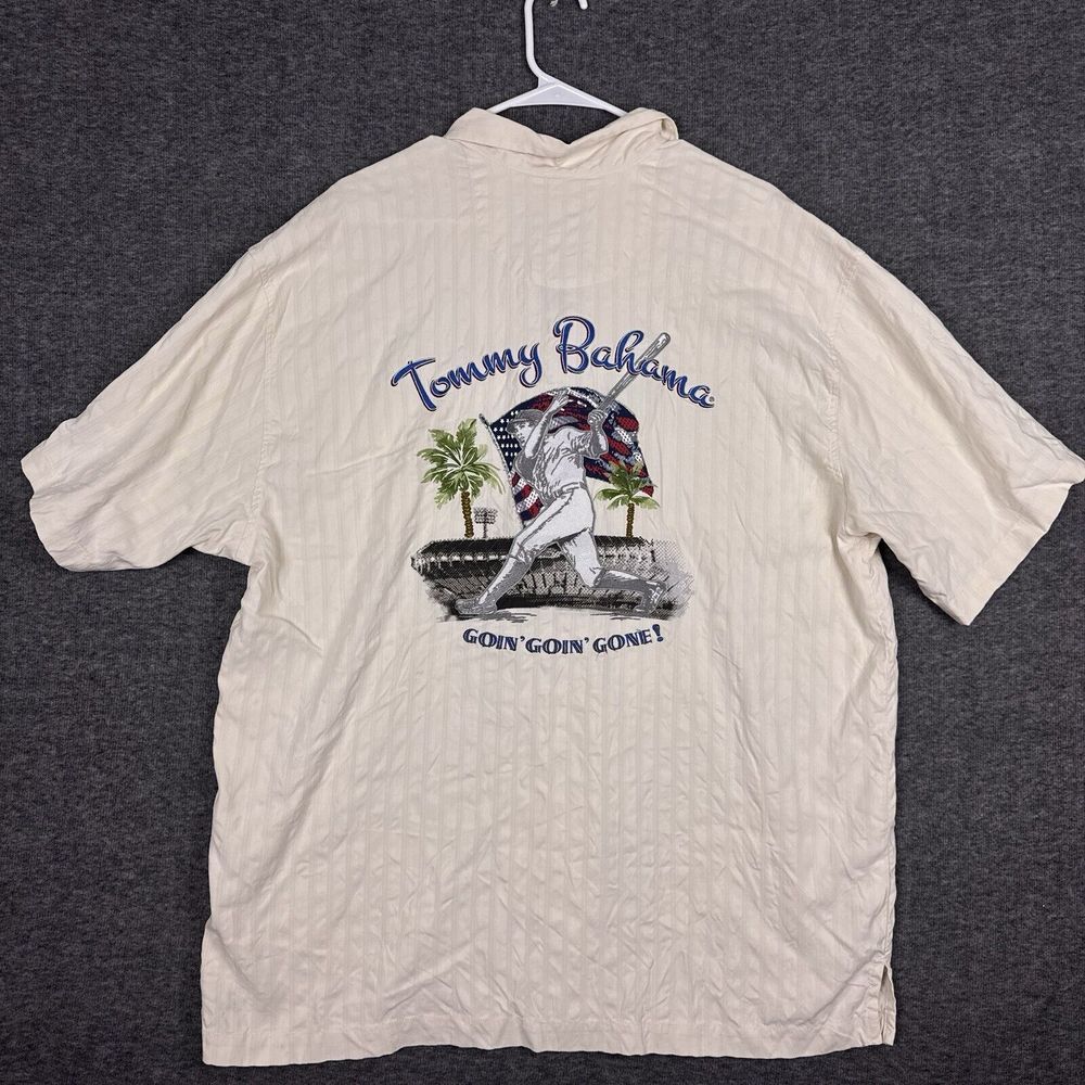 Tommy Bahama New York Yankees MLB Hawaiian Shirt Mens XLX Silk